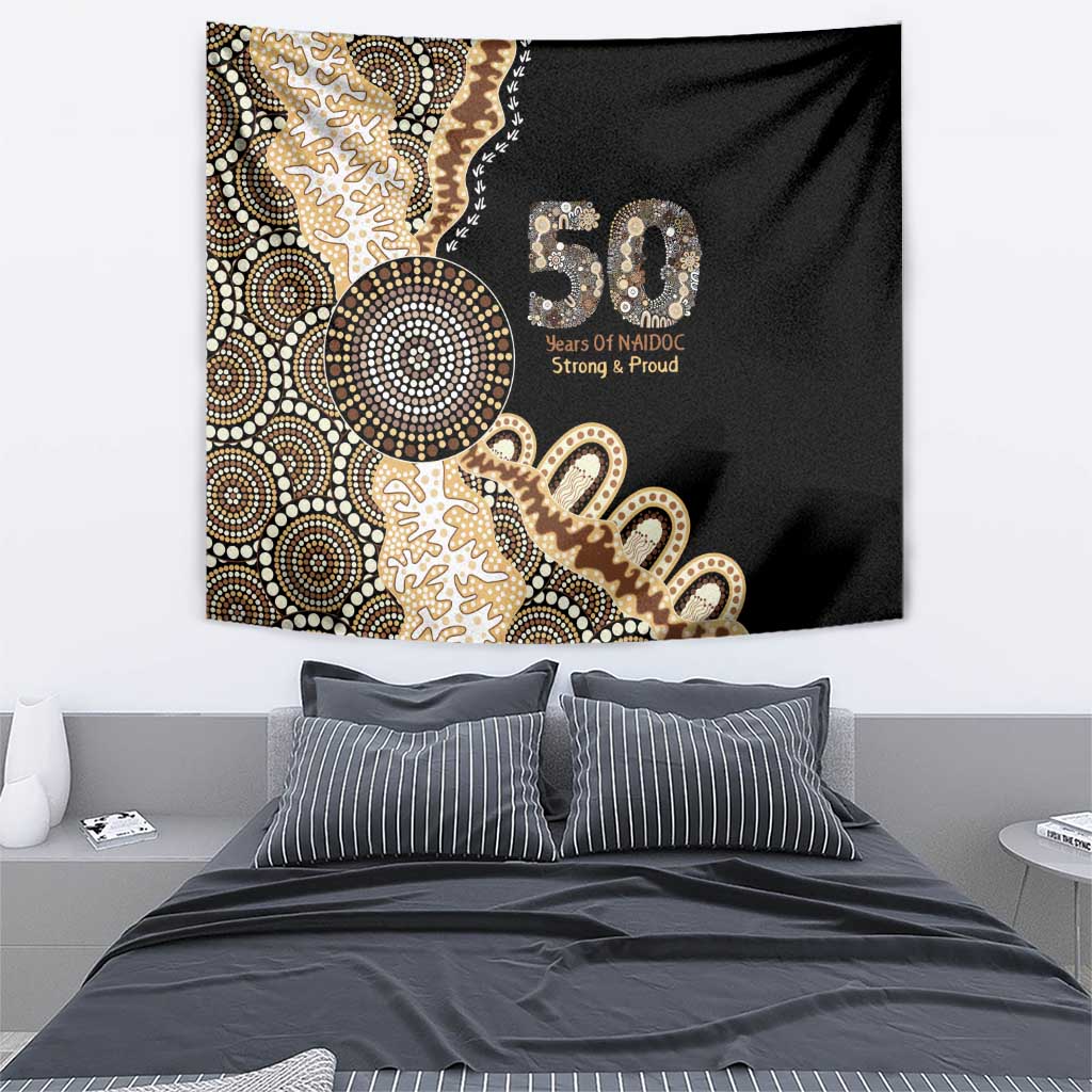 50 Years Of NAIDOC Tapestry Strong and Proud Aboriginal Dot Painting No2