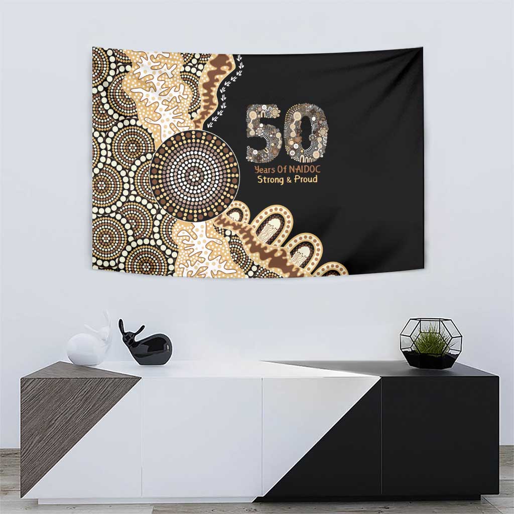 50 Years Of NAIDOC Tapestry Strong and Proud Aboriginal Dot Painting No2
