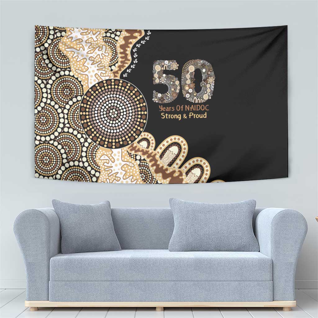 50 Years Of NAIDOC Tapestry Strong and Proud Aboriginal Dot Painting No2