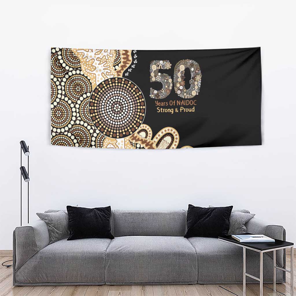 50 Years Of NAIDOC Tapestry Strong and Proud Aboriginal Dot Painting No2