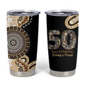 50 Years Of NAIDOC Tumbler Cup Strong and Proud Aboriginal Dot Painting No2