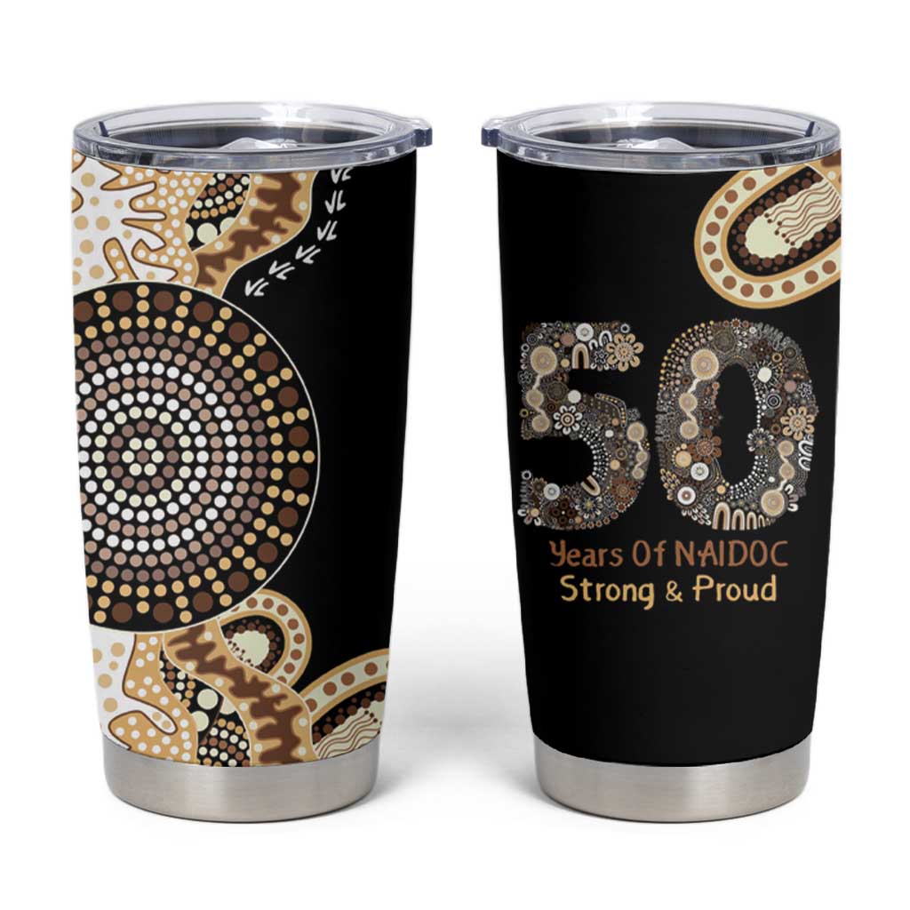 50 Years Of NAIDOC Tumbler Cup Strong and Proud Aboriginal Dot Painting No2
