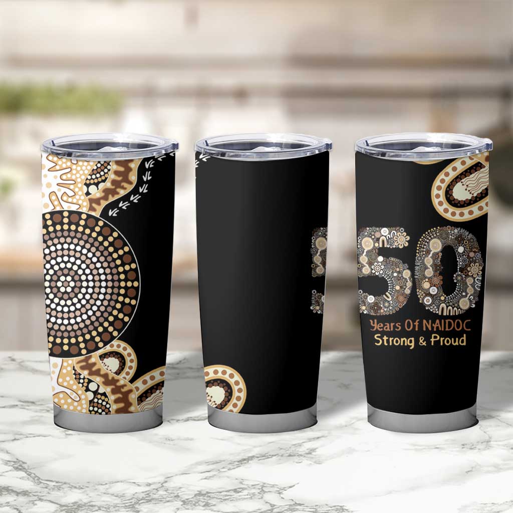 50 Years Of NAIDOC Tumbler Cup Strong and Proud Aboriginal Dot Painting No2