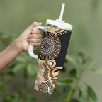 50 Years Of NAIDOC Tumbler With Handle Strong and Proud Aboriginal Dot Painting No2