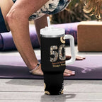 50 Years Of NAIDOC Tumbler With Handle Strong and Proud Aboriginal Dot Painting No2