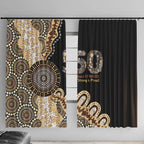 50 Years Of NAIDOC Window Curtain Strong and Proud Aboriginal Dot Painting No2