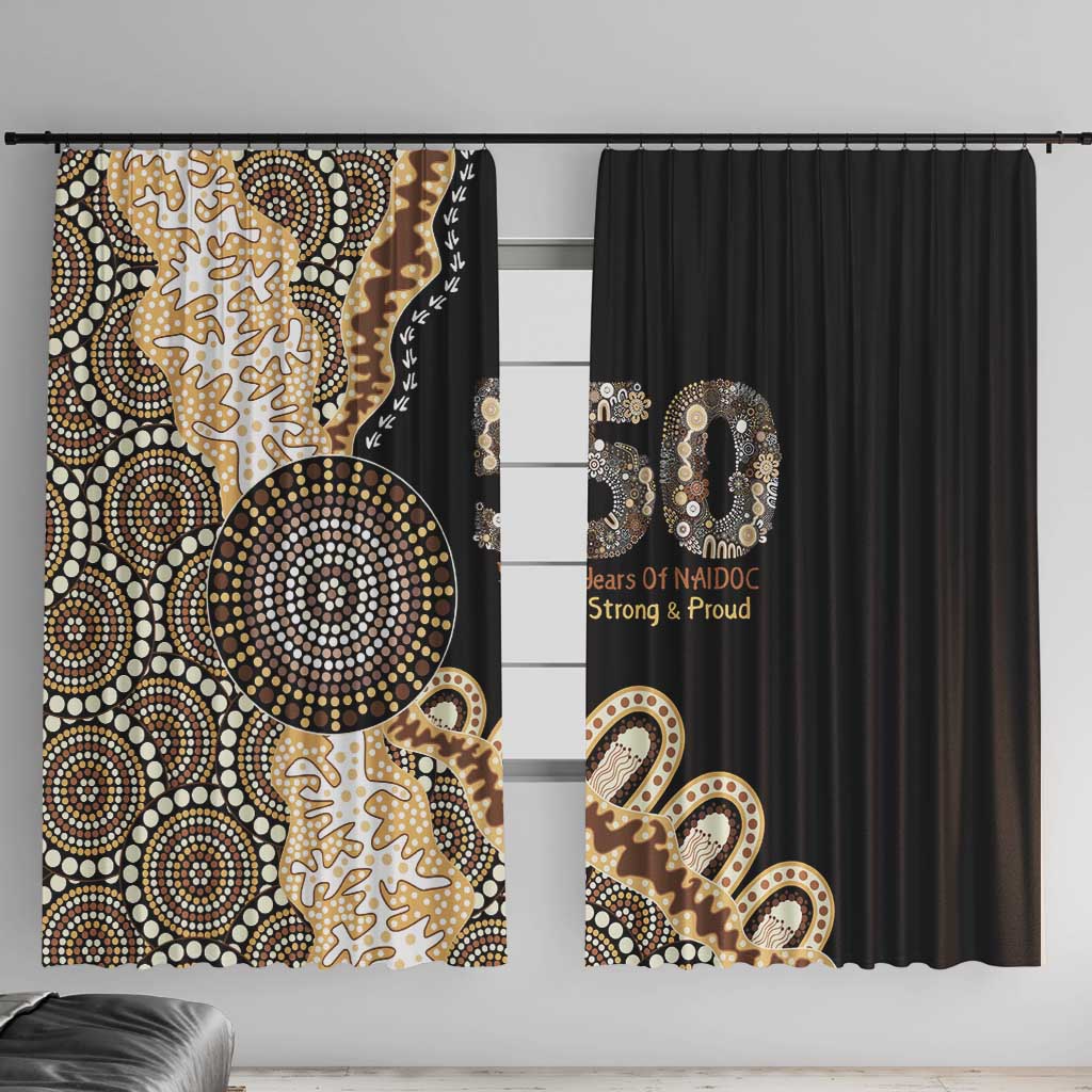 50 Years Of NAIDOC Window Curtain Strong and Proud Aboriginal Dot Painting No2