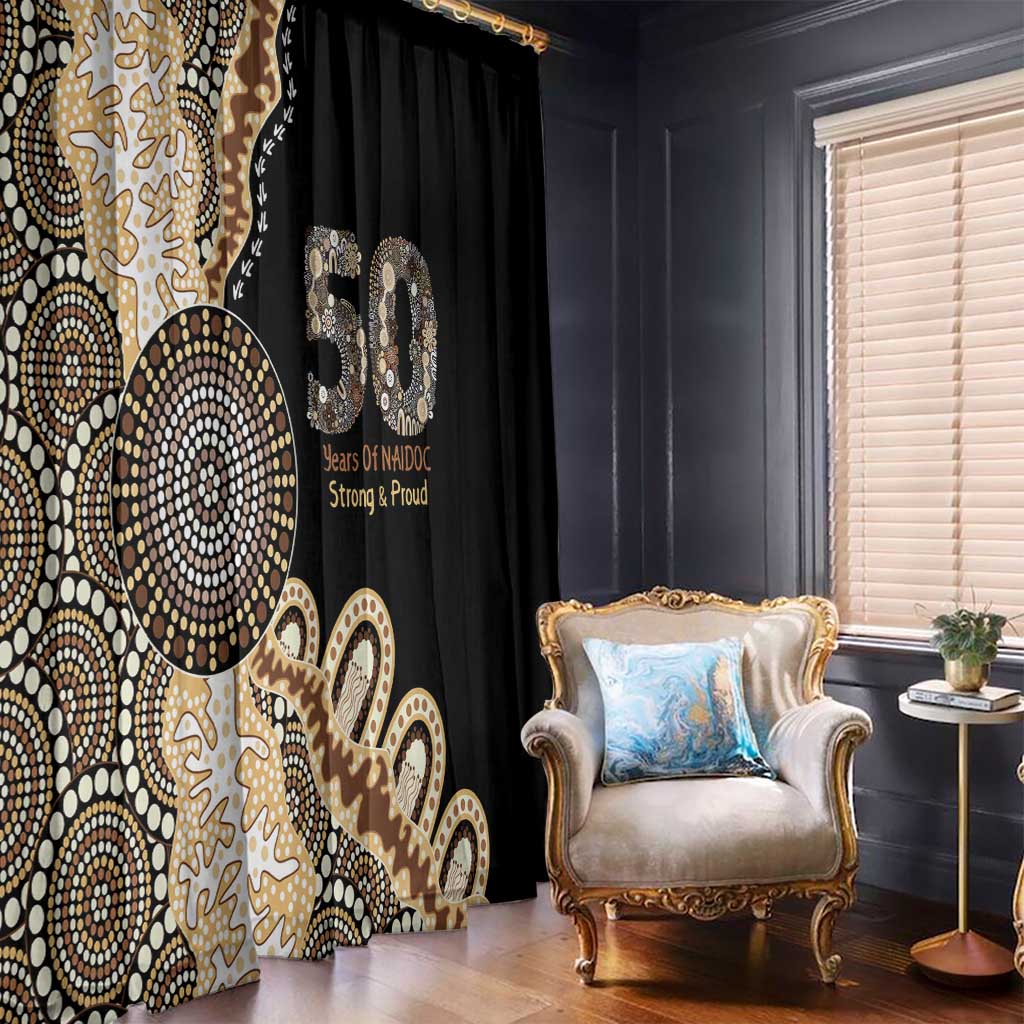 50 Years Of NAIDOC Window Curtain Strong and Proud Aboriginal Dot Painting No2