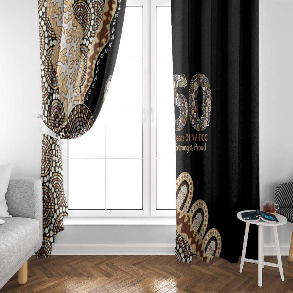 50 Years Of NAIDOC Window Curtain Strong and Proud Aboriginal Dot Painting No2