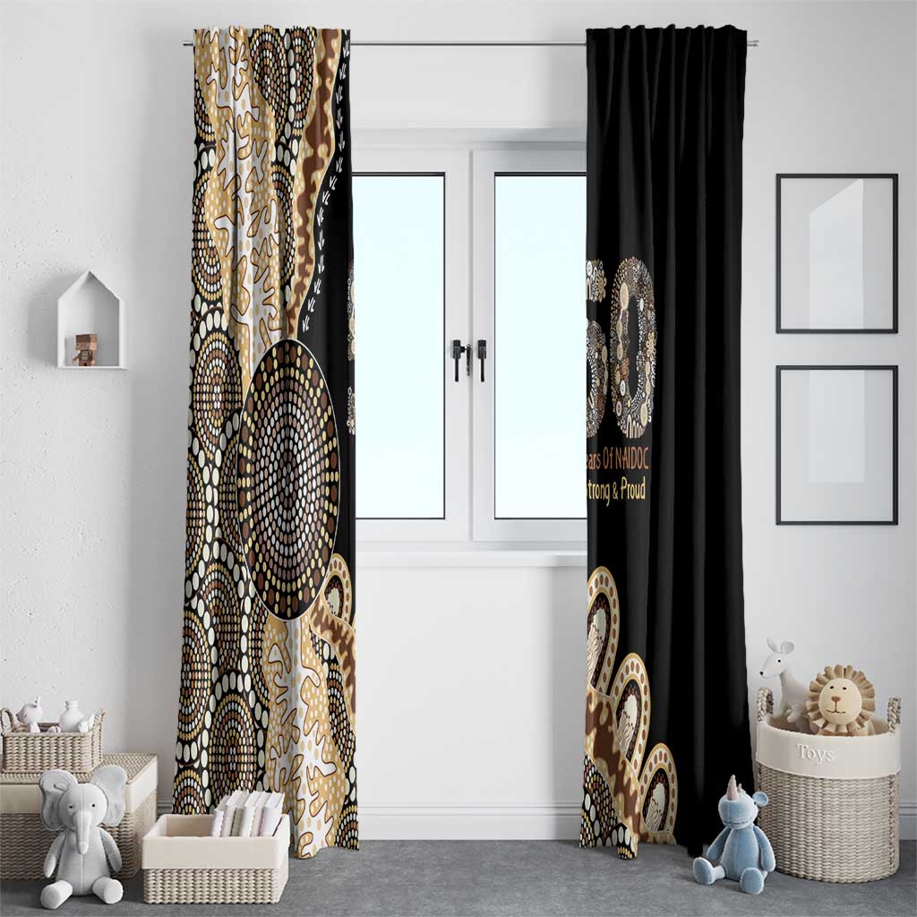 50 Years Of NAIDOC Window Curtain Strong and Proud Aboriginal Dot Painting No2