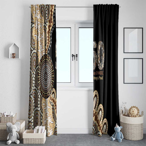 50 Years Of NAIDOC Window Curtain Strong and Proud Aboriginal Dot Painting No2