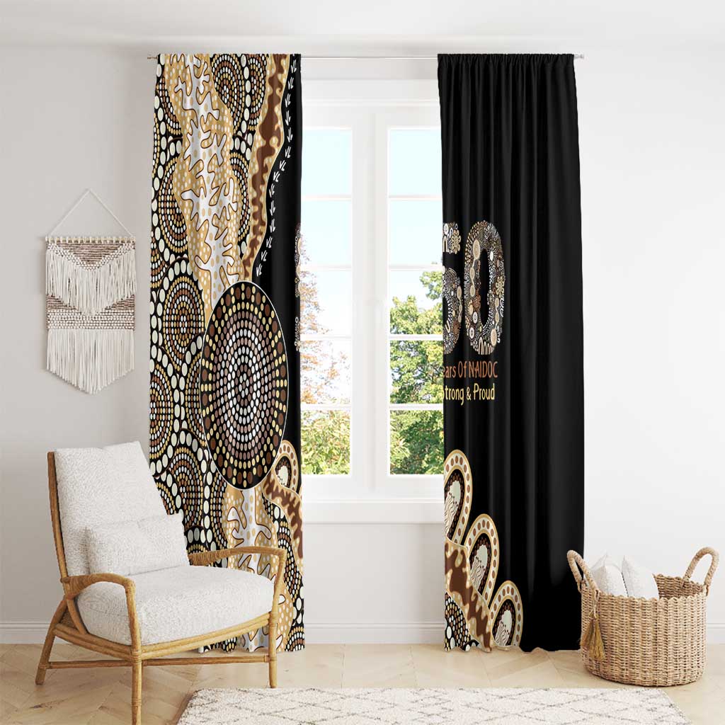 50 Years Of NAIDOC Window Curtain Strong and Proud Aboriginal Dot Painting No2