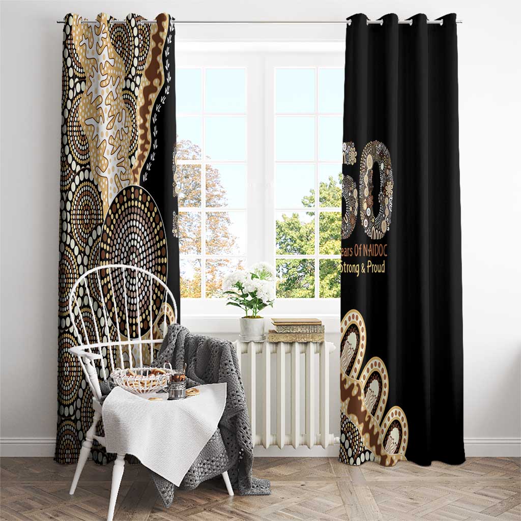 50 Years Of NAIDOC Window Curtain Strong and Proud Aboriginal Dot Painting No2