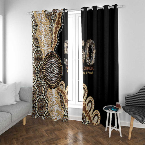50 Years Of NAIDOC Window Curtain Strong and Proud Aboriginal Dot Painting No2