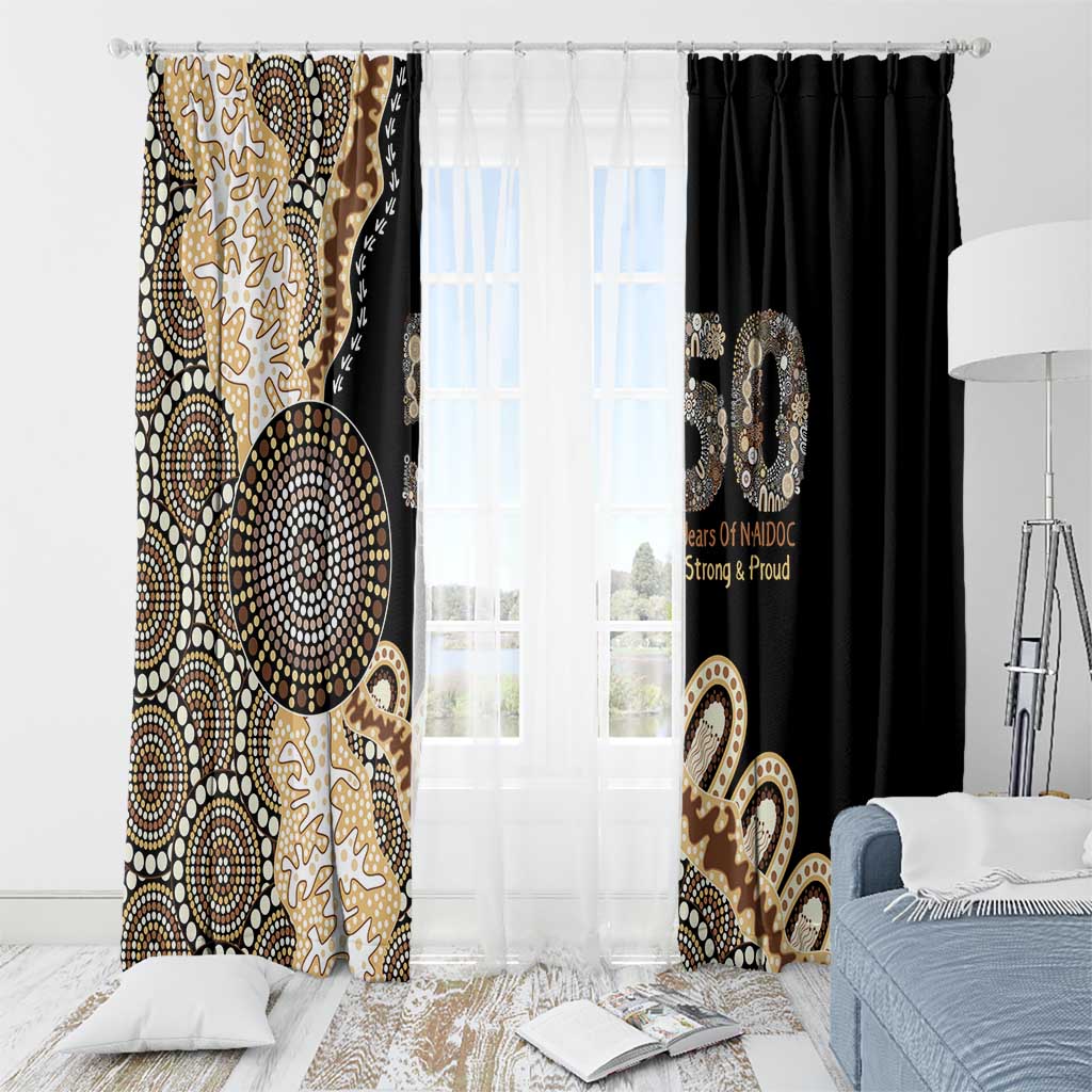 50 Years Of NAIDOC Window Curtain Strong and Proud Aboriginal Dot Painting No2