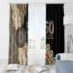 50 Years Of NAIDOC Window Curtain Strong and Proud Aboriginal Dot Painting No2