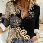 50 Years Of NAIDOC Women Casual Shirt Strong and Proud Aboriginal Dot Painting No2