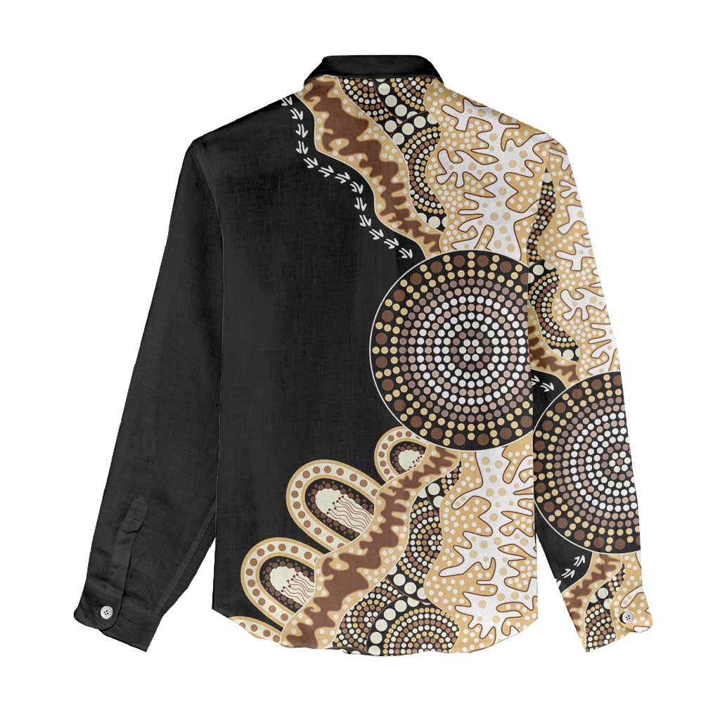 50 Years Of NAIDOC Women Casual Shirt Strong and Proud Aboriginal Dot Painting No2