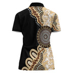 50 Years Of NAIDOC Women Polo Shirt Strong and Proud Aboriginal Dot Painting No2
