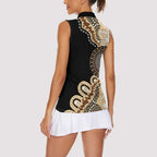 50 Years Of NAIDOC Women Sleeveless Polo Shirt Strong and Proud Aboriginal Dot Painting No2