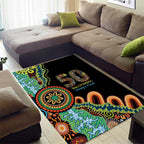 50 Years Of NAIDOC Area Rug Strong and Proud Aboriginal Dot Painting No3