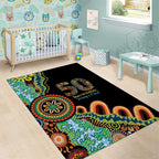 50 Years Of NAIDOC Area Rug Strong and Proud Aboriginal Dot Painting No3