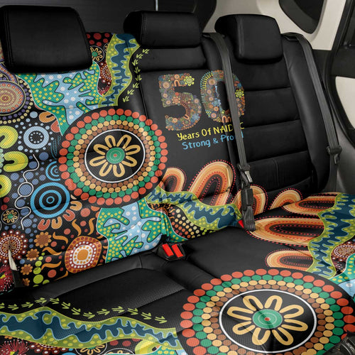 50 Years Of NAIDOC Back Car Seat Cover Strong and Proud Aboriginal Dot Painting No3