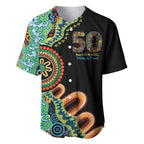 50 Years Of NAIDOC Baseball Jersey Strong and Proud Aboriginal Dot Painting No3