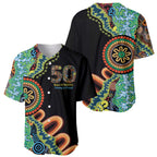 50 Years Of NAIDOC Baseball Jersey Strong and Proud Aboriginal Dot Painting No3