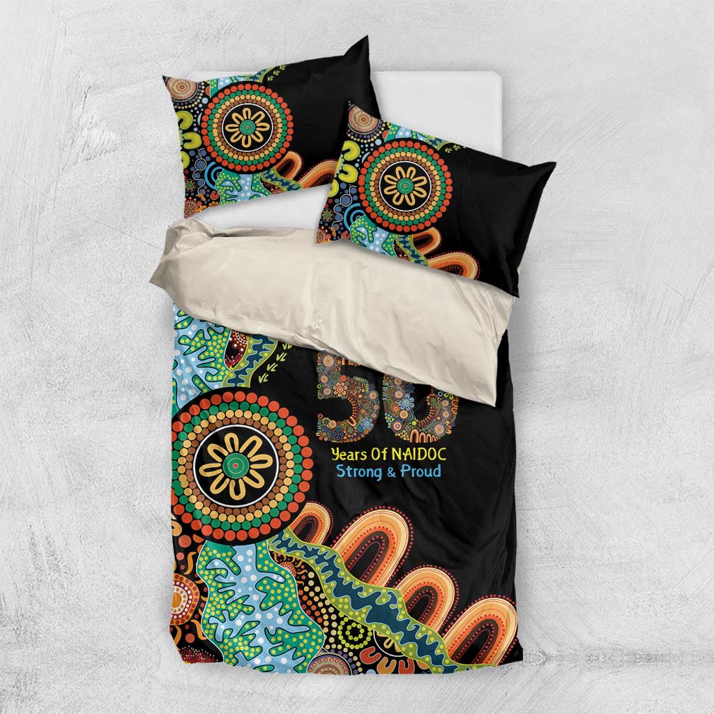 50 Years Of NAIDOC Bedding Set Strong and Proud Aboriginal Dot Painting No3