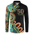 50 Years Of NAIDOC Button Sweatshirt Strong and Proud Aboriginal Dot Painting No3