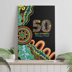 50 Years Of NAIDOC Canvas Wall Art Strong and Proud Aboriginal Dot Painting No3