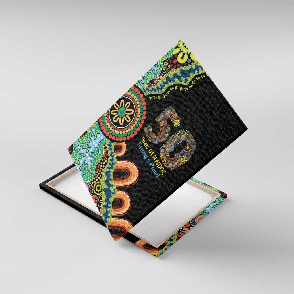 50 Years Of NAIDOC Canvas Wall Art Strong and Proud Aboriginal Dot Painting No3