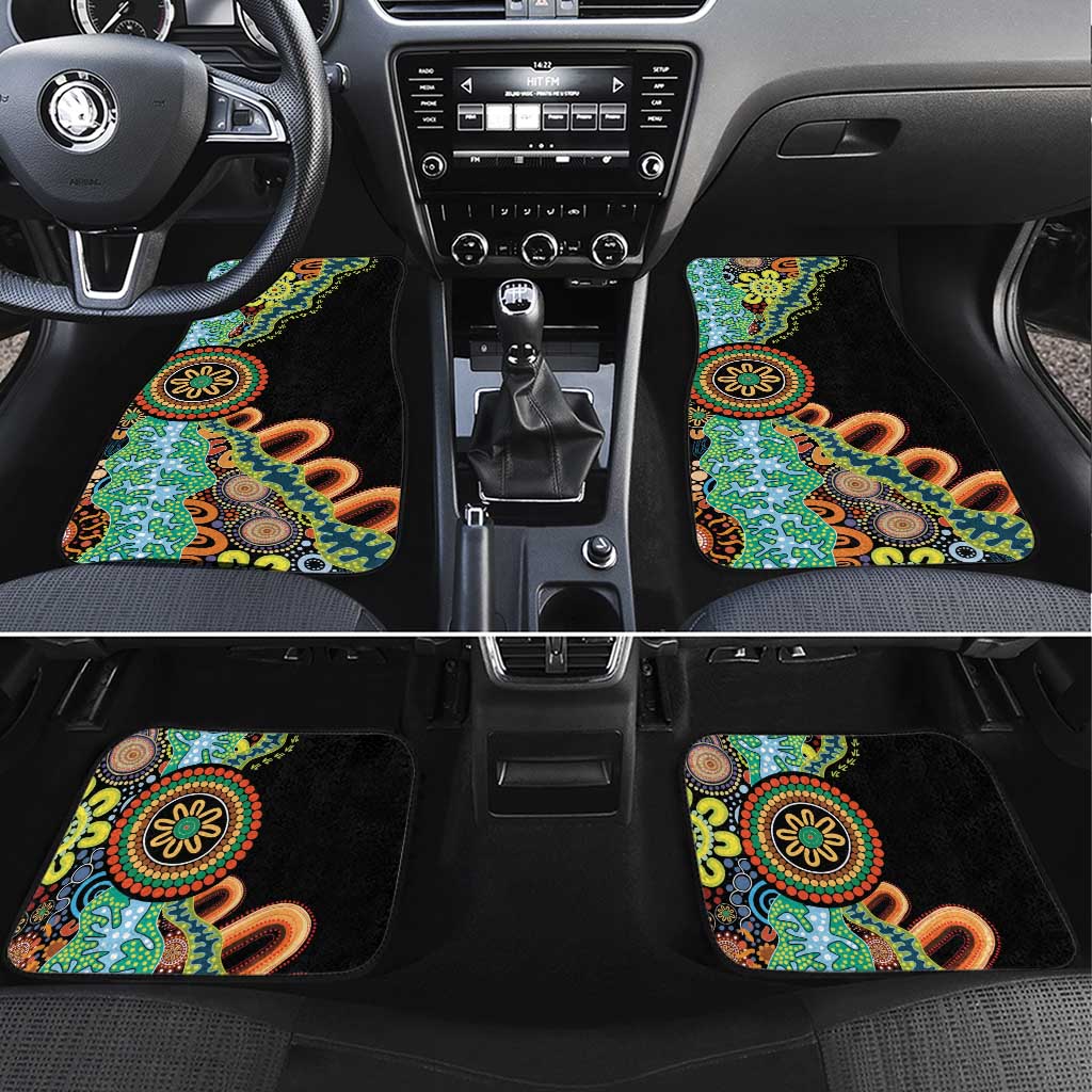 50 Years Of NAIDOC Car Mats Strong and Proud Aboriginal Dot Painting No3