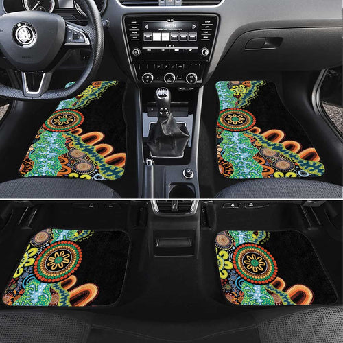 50 Years Of NAIDOC Car Mats Strong and Proud Aboriginal Dot Painting No3