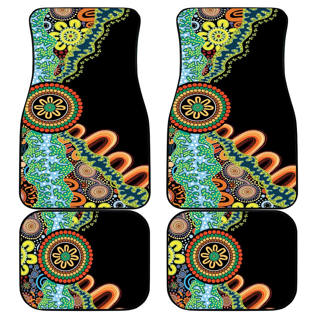 50 Years Of NAIDOC Car Mats Strong and Proud Aboriginal Dot Painting No3