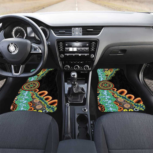 50 Years Of NAIDOC Car Mats Strong and Proud Aboriginal Dot Painting No3