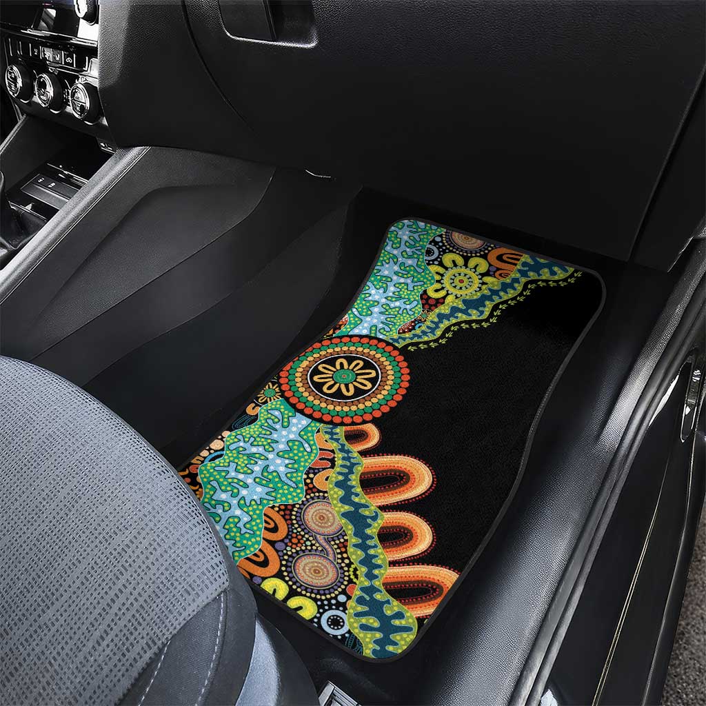 50 Years Of NAIDOC Car Mats Strong and Proud Aboriginal Dot Painting No3