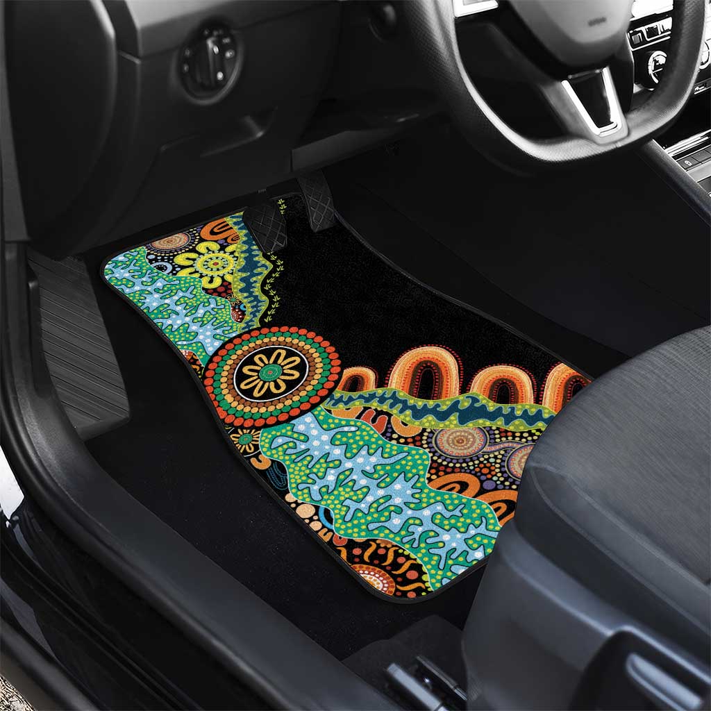50 Years Of NAIDOC Car Mats Strong and Proud Aboriginal Dot Painting No3