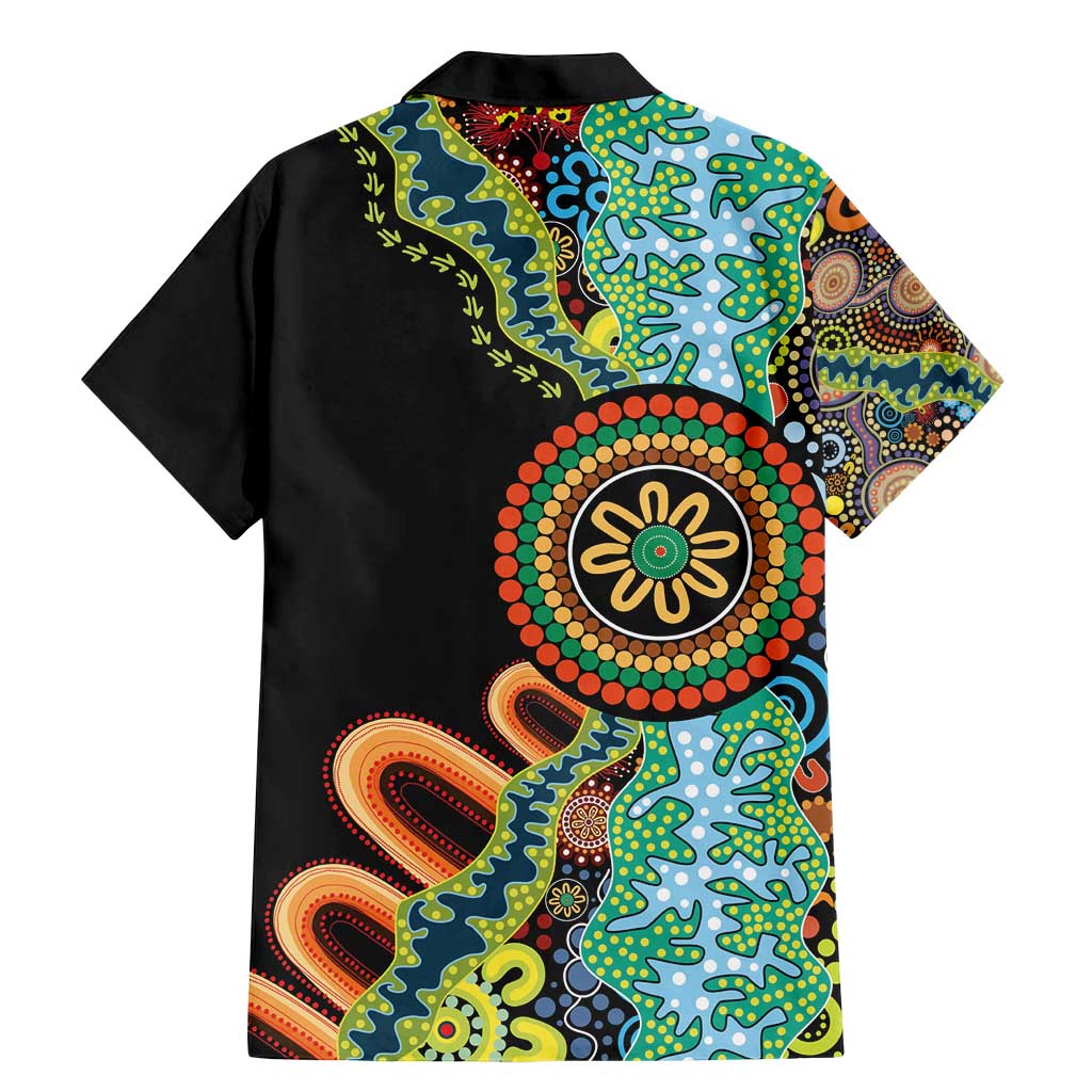 50 Years Of NAIDOC Family Matching Mermaid Dress and Hawaiian Shirt Strong and Proud Aboriginal Dot Painting No3