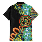 50 Years Of NAIDOC Family Matching Mermaid Dress and Hawaiian Shirt Strong and Proud Aboriginal Dot Painting No3