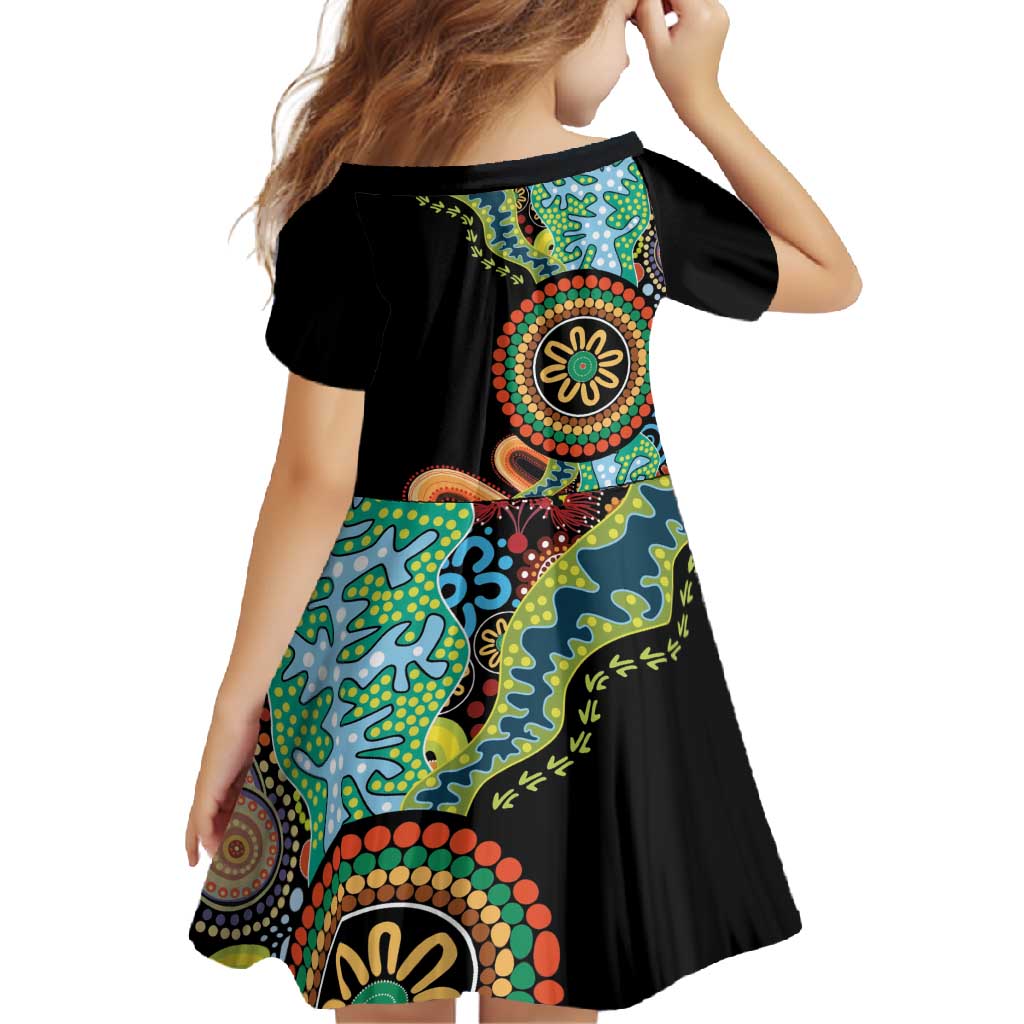 50 Years Of NAIDOC Family Matching Off Shoulder Maxi Dress and Hawaiian Shirt Strong and Proud Aboriginal Dot Painting No3