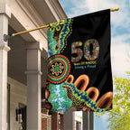50 Years Of NAIDOC Garden Flag Strong and Proud Aboriginal Dot Painting No3