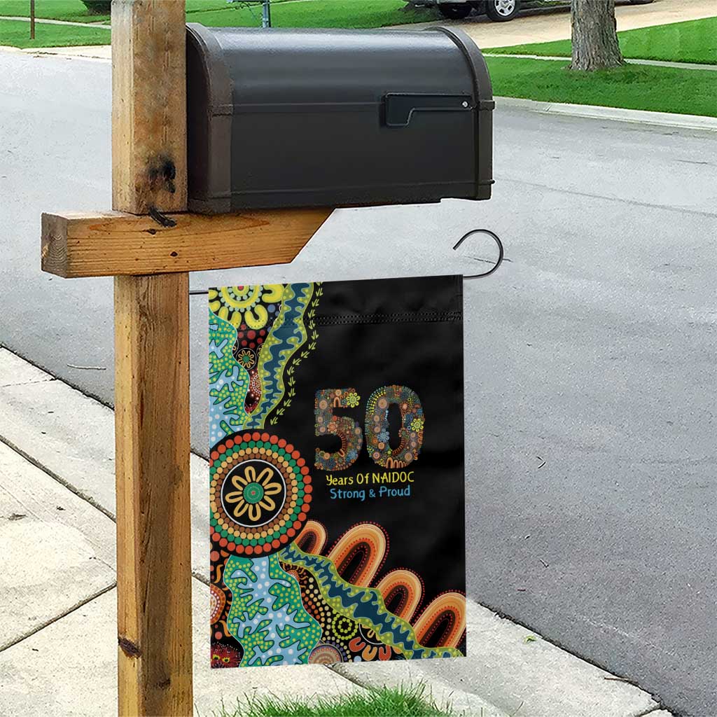 50 Years Of NAIDOC Garden Flag Strong and Proud Aboriginal Dot Painting No3