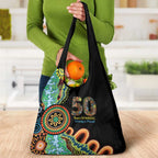 50 Years Of NAIDOC Grocery Bag Strong and Proud Aboriginal Dot Painting No3