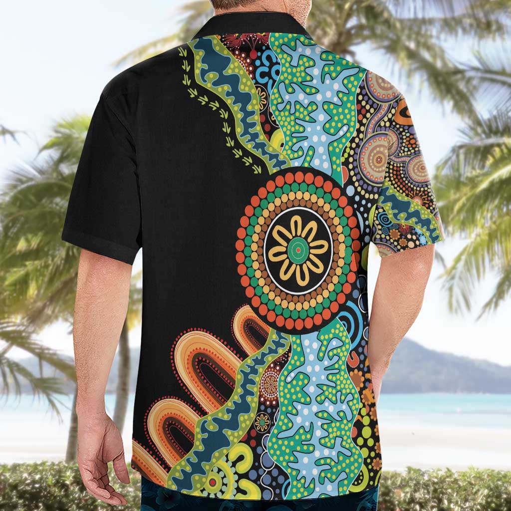 50 Years Of NAIDOC Hawaiian Shirt Strong and Proud Aboriginal Dot Painting No3