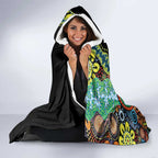 50 Years Of NAIDOC Hooded Blanket Strong and Proud Aboriginal Dot Painting No3