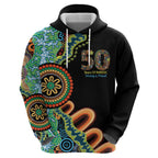 50 Years Of NAIDOC Hoodie Strong and Proud Aboriginal Dot Painting No3