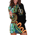 50 Years Of NAIDOC Hoodie Dress Strong and Proud Aboriginal Dot Painting No3