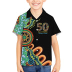 50 Years Of NAIDOC Kid Hawaiian Shirt Strong and Proud Aboriginal Dot Painting No3